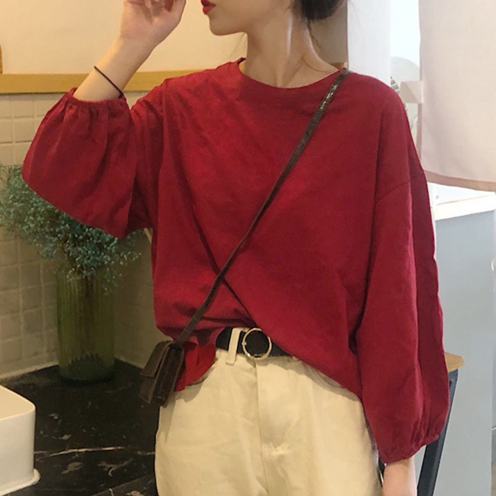長袖Tシャツ ドロップショルダーtシャツ 詳細画像8