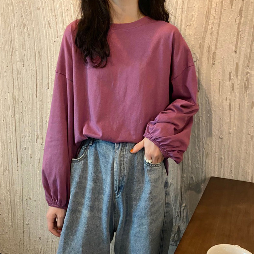 長袖Tシャツ ドロップショルダーtシャツ 詳細画像9