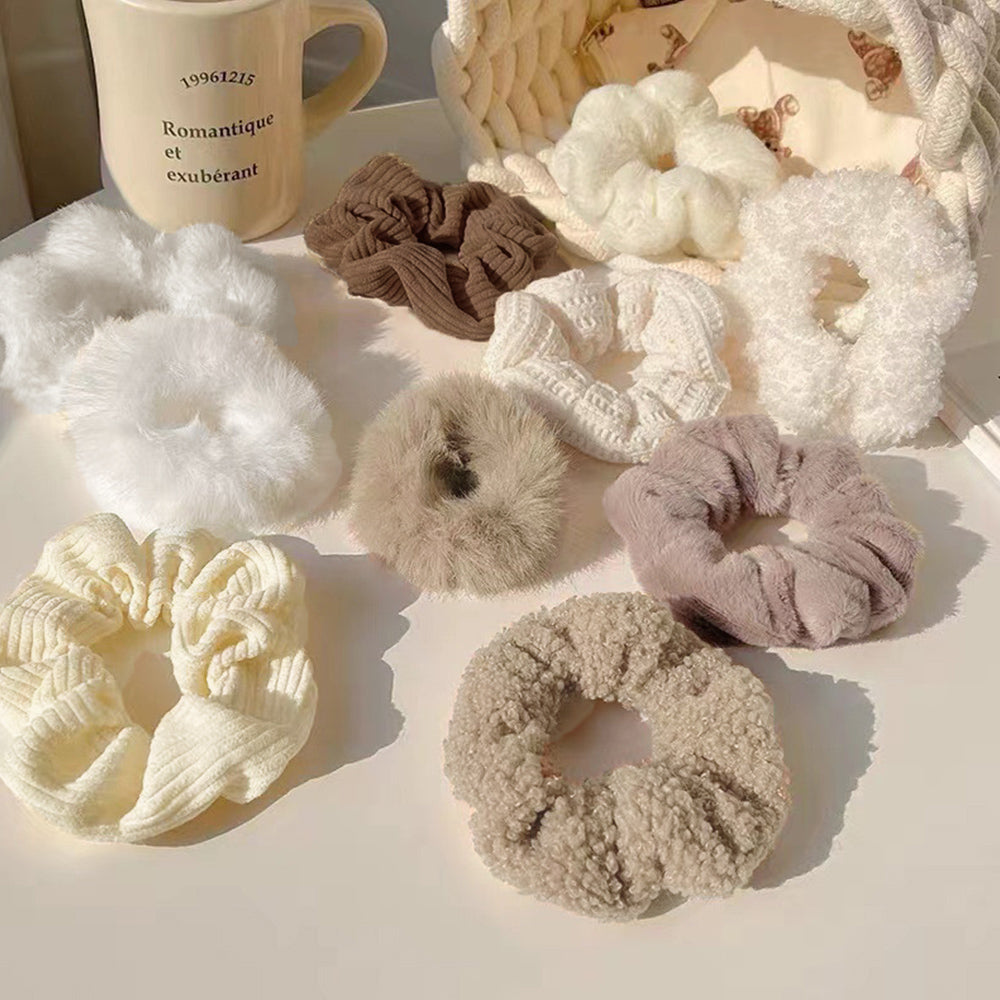 シュシュ 7本セット秋冬ヘアアクセサリー 詳細画像11