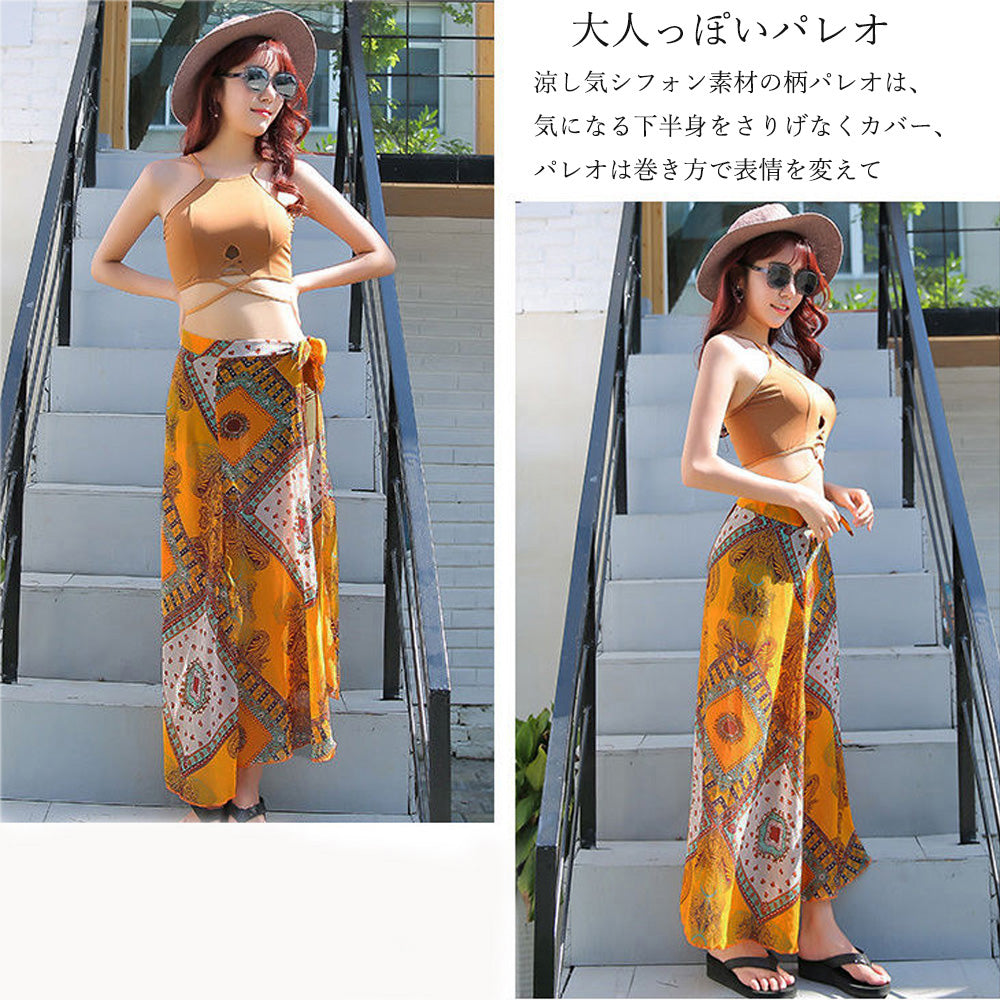ビキニ レディース パレオ付き水着セット 詳細画像5