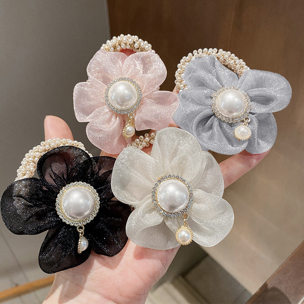 シュシュ レディースお花ヘアアクセサリー