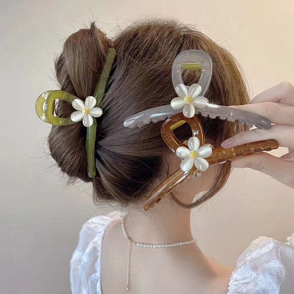 花 ヘアクリップ 大きめ バンスクリップ 詳細画像1
