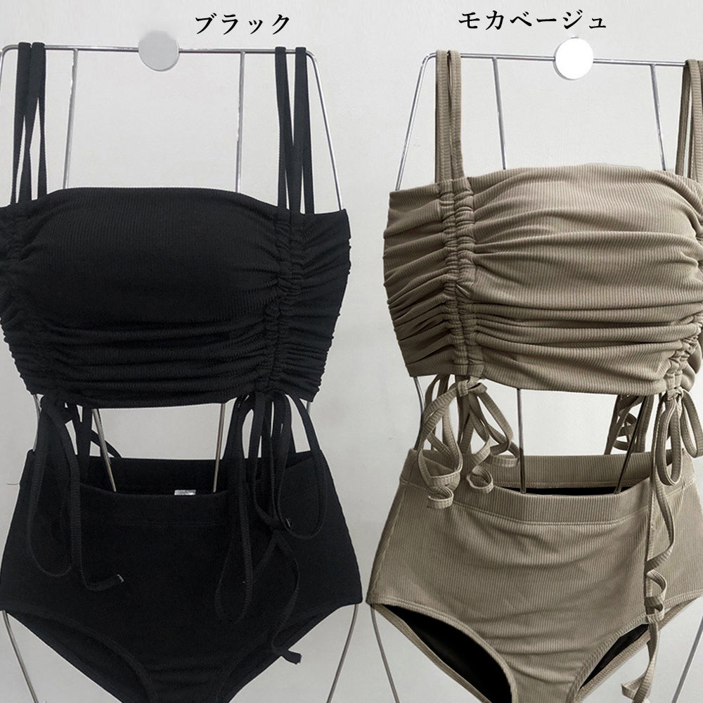 水着 レディースドローストリングタンキニ 詳細画像2