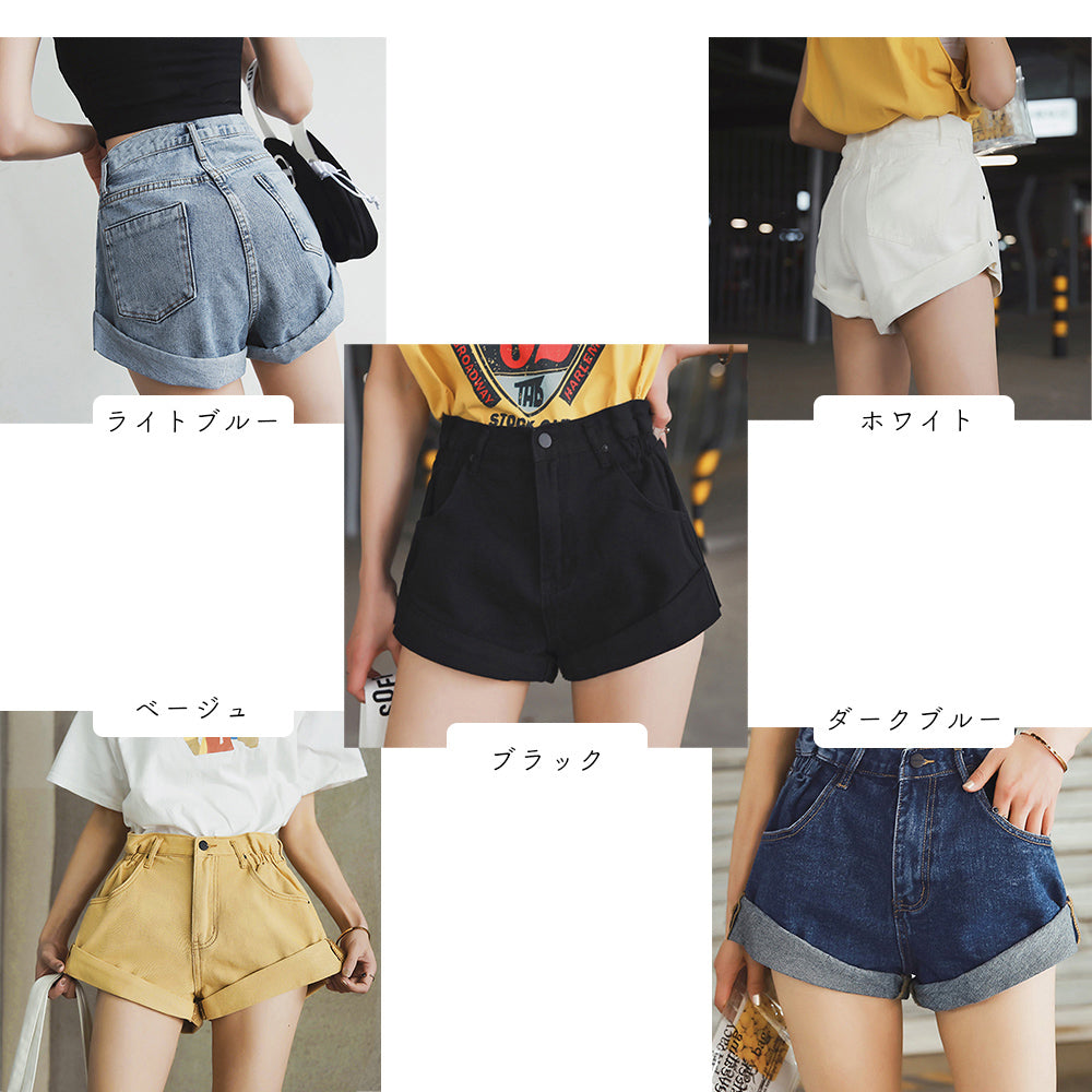 デニム ショートパンツ レディース 詳細画像2