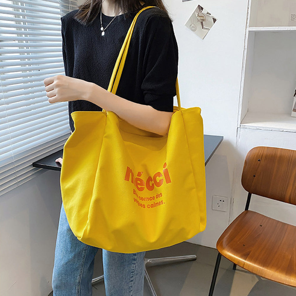 ロゴキャンバストートバッグ カラーバッグ イエロー