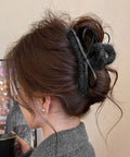 ヘアクリップバンスクリップ秋冬レディース リボンヘアアクセサリー韓国風可愛い しっかり挟めるまとめ髪簡単 オフィスカジュアル髪飾り 大人ヘアアレンジ ハーフアップ 21SHIPIN-122