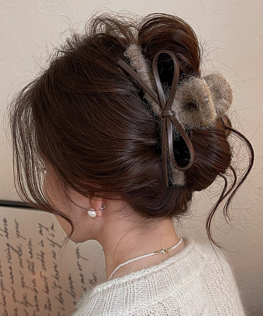 ヘアクリップバンスクリップ秋冬レディース リボンヘアアクセサリー韓国風可愛い しっかり挟めるまとめ髪簡単 オフィスカジュアル髪飾り 大人ヘアアレンジ ハーフアップ 21SHIPIN-122