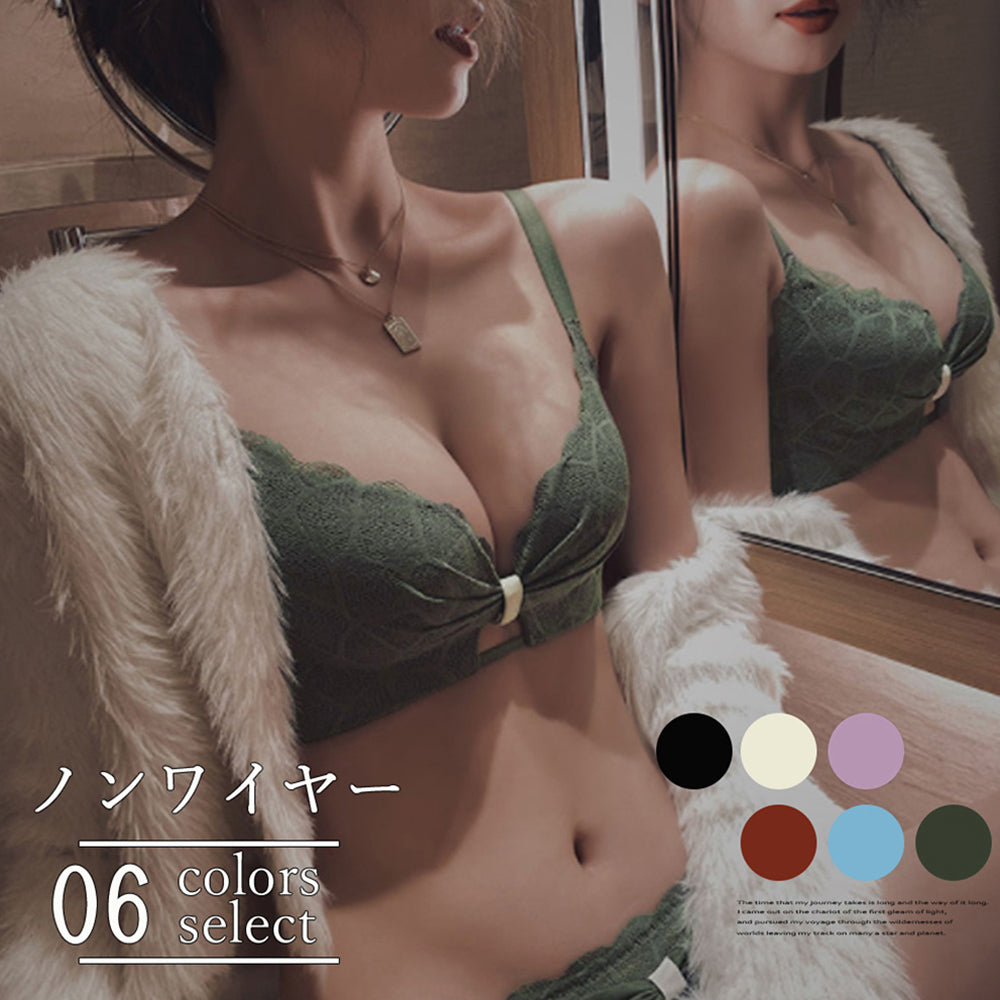 花柄レースブラショーツセット セクシー 詳細画像1
