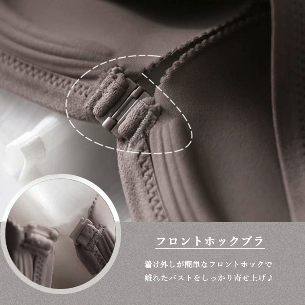 フロントホックノンワイヤーブラレース単品 詳細画像5