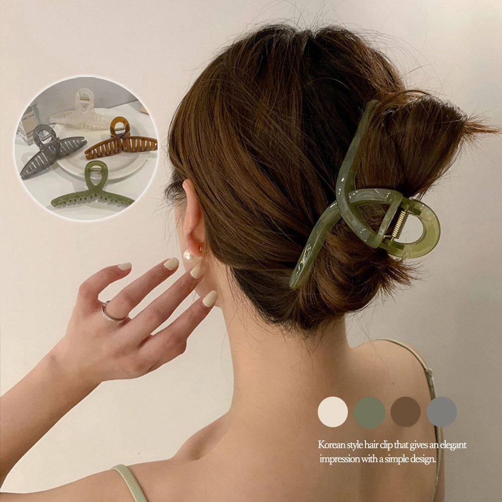 ヘアクリップ大きめアクリルバンスクリップ