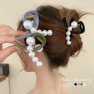 ヘアクリップ バンスクリップ パール付き