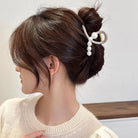 ヘアクリップ バンスクリップ パール付き