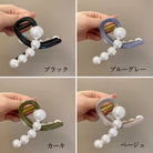 ヘアクリップ バンスクリップ パール付き