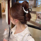 ヘアクリップ バンスクリップ パール付き