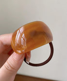 ミックスカラーカーブヘアゴムレトロお洒落