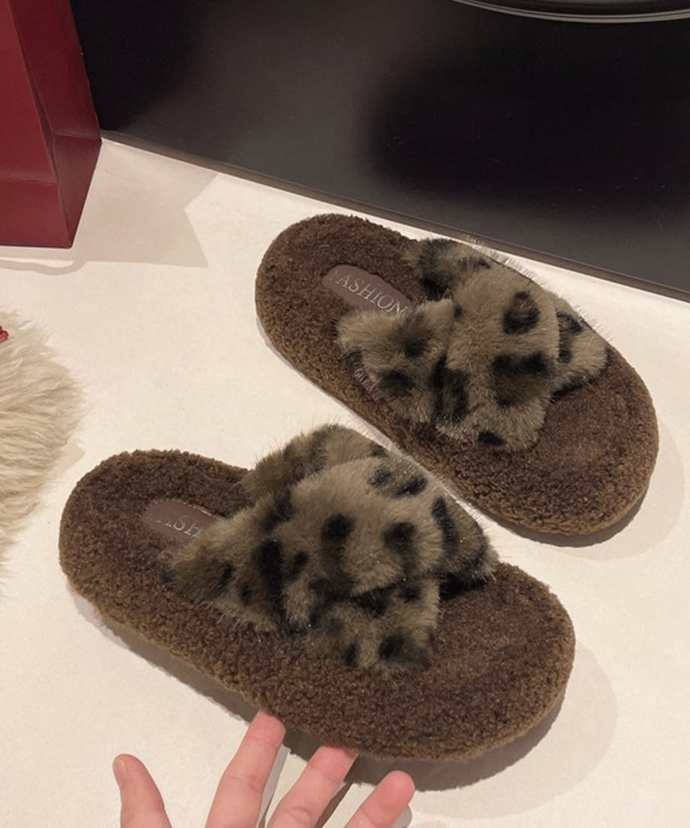 ファーサンダル 厚底韓国風ファースリッパ