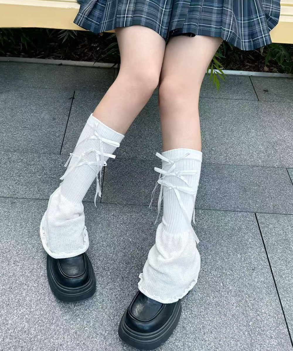 レッグウォーマー リボン付きレッグカバー 詳細画像11