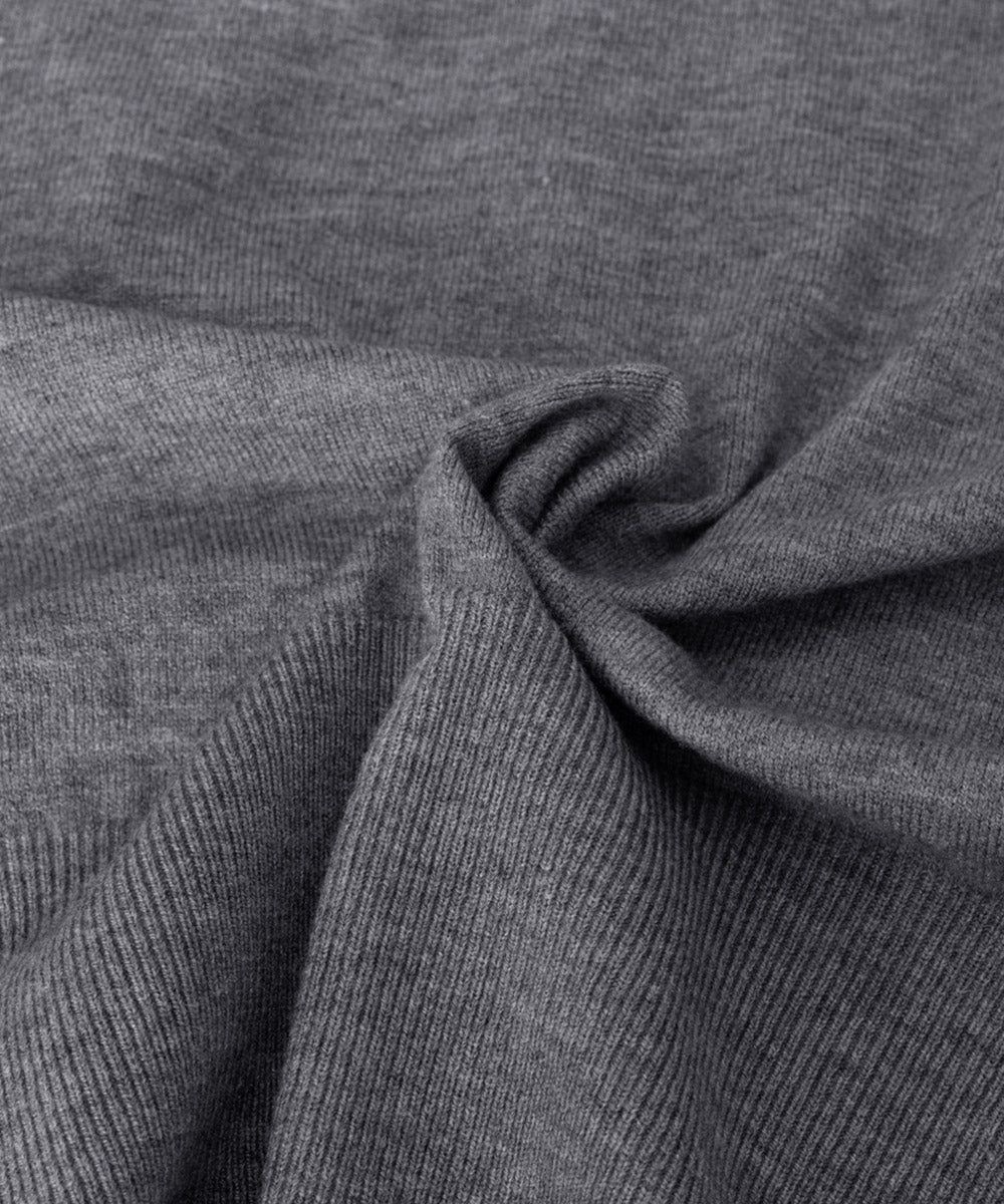 ワンショルダーニットトップス裾ボタン秋服 詳細画像24