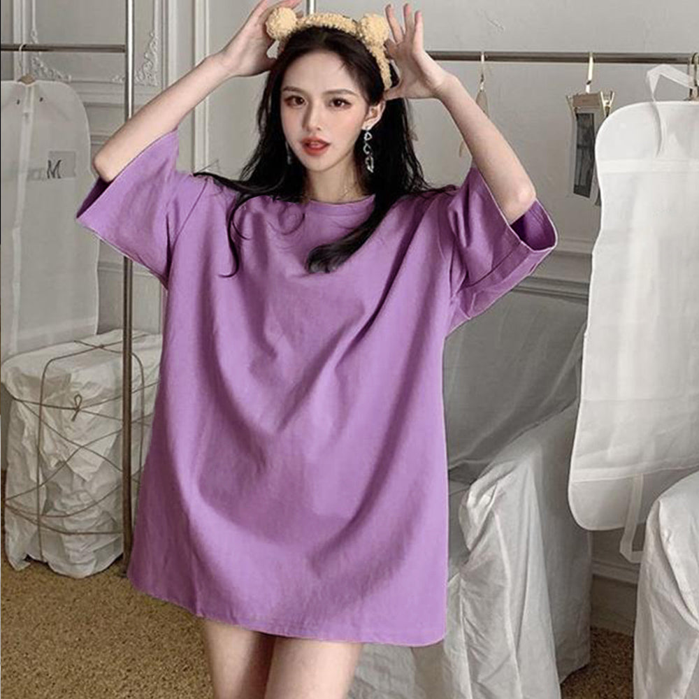 ロングtシャツ レディースビッグtシャツ ラベンダー