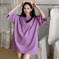 ロングtシャツ レディースビッグtシャツ ラベンダー