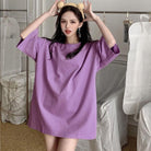 ロングtシャツ レディースビッグtシャツ ラベンダー