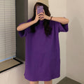 ロングtシャツ レディースビッグtシャツ パープル