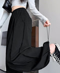 ワイドスウェットパンツ フロントライン レディース ドレープ感 ストレートパンツ ウエストゴム ゆったり ロングパンツ カジュアル楽ちんイージーパンツ美脚 　　 2FZHE-005