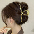 ヘアクリップ ウェーブ バンスクリップ ゴールド