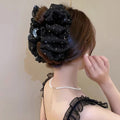バンスクリップ 大きめ ヘアアクセサリー ブラック