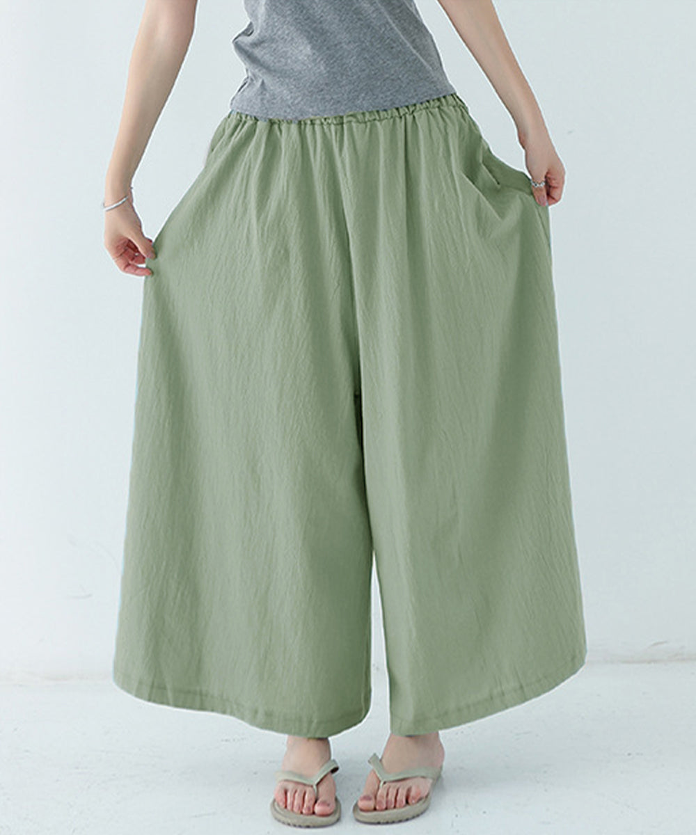 リラックスワイドパンツ キュロットパンツ ミント