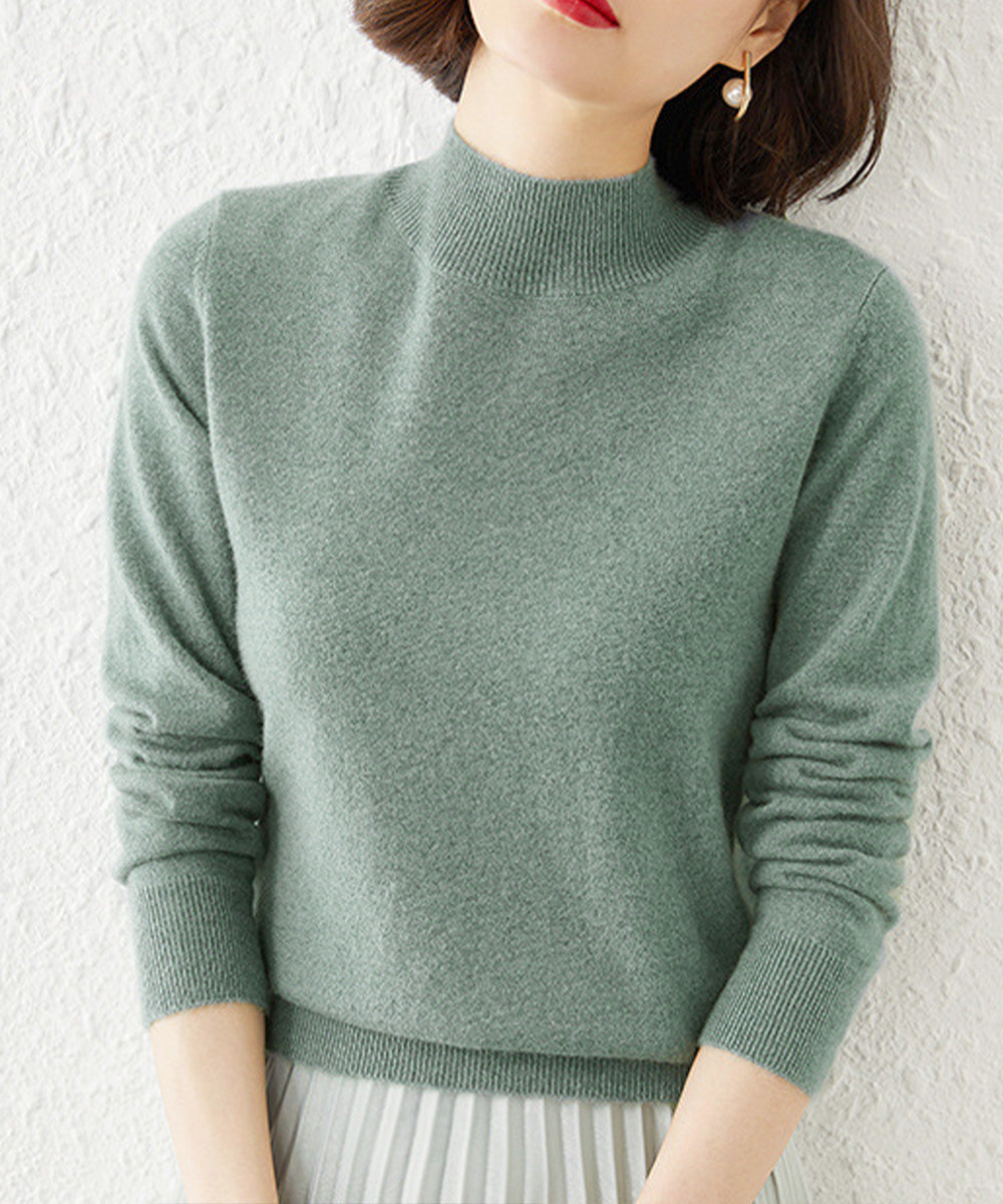 プチハイネックニットトップス レディース 大人可愛い 長袖ニットソー シンプル ニットインナー 秋服 着回しニットウェア きれいめ 無地 ベーシックニット 春秋冬 2XUAN-005