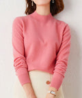 プチハイネックニットトップス レディース 大人可愛い 長袖ニットソー シンプル ニットインナー 秋服 着回しニットウェア きれいめ 無地 ベーシックニット 春秋冬 2XUAN-005