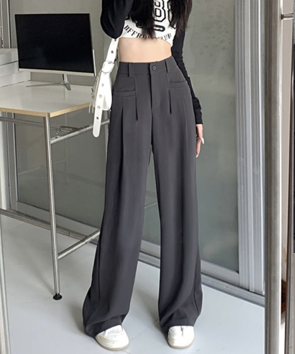 ワイドスラックスハイウエストタックパンツ きれいめ美脚脚長スラックスレディース 細見えロングパンツ 落ち感ワイドパンツ 無地イージーパンツ 通勤オフィスカジュアル 2YIGULI-039
