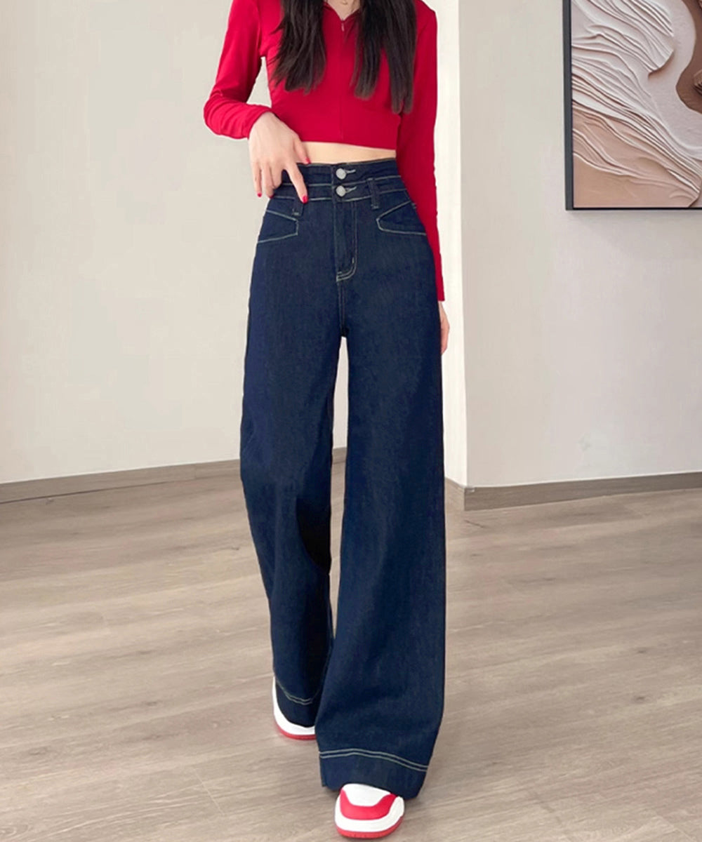 フレアデニムパンツ ハイウエスト美脚脚長 ブーツカットパンツ レディース 韓国風ジーンズ カジュアルジーパン 着やせ セミフレアパンツ ストレートデニム体型カバー 2YIKE-005