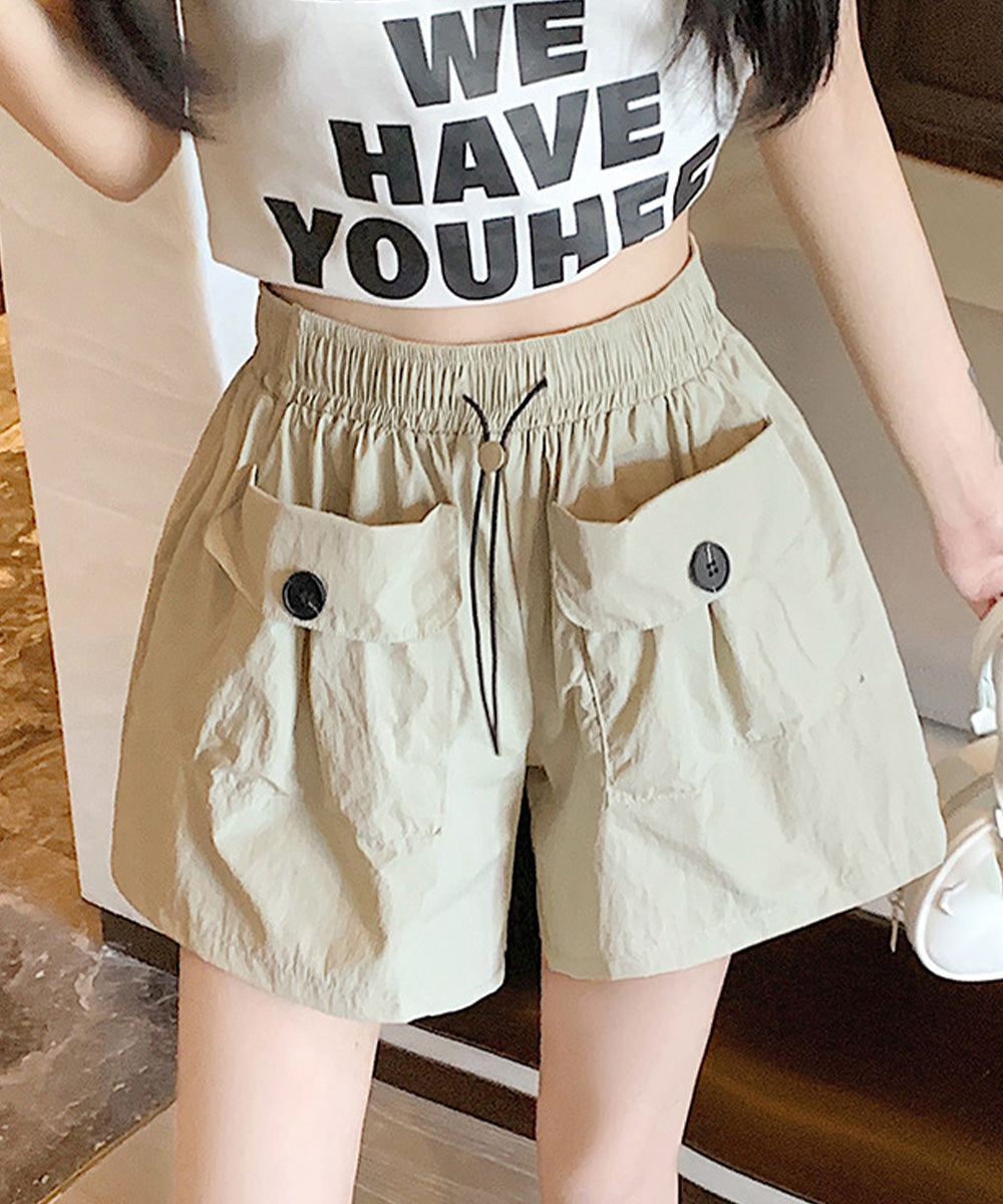 カーゴパンツレディースショートパンツ春夏 ベージュ