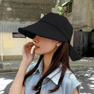 キャスケット 夏 レディース 日よけ帽子 ブラック
