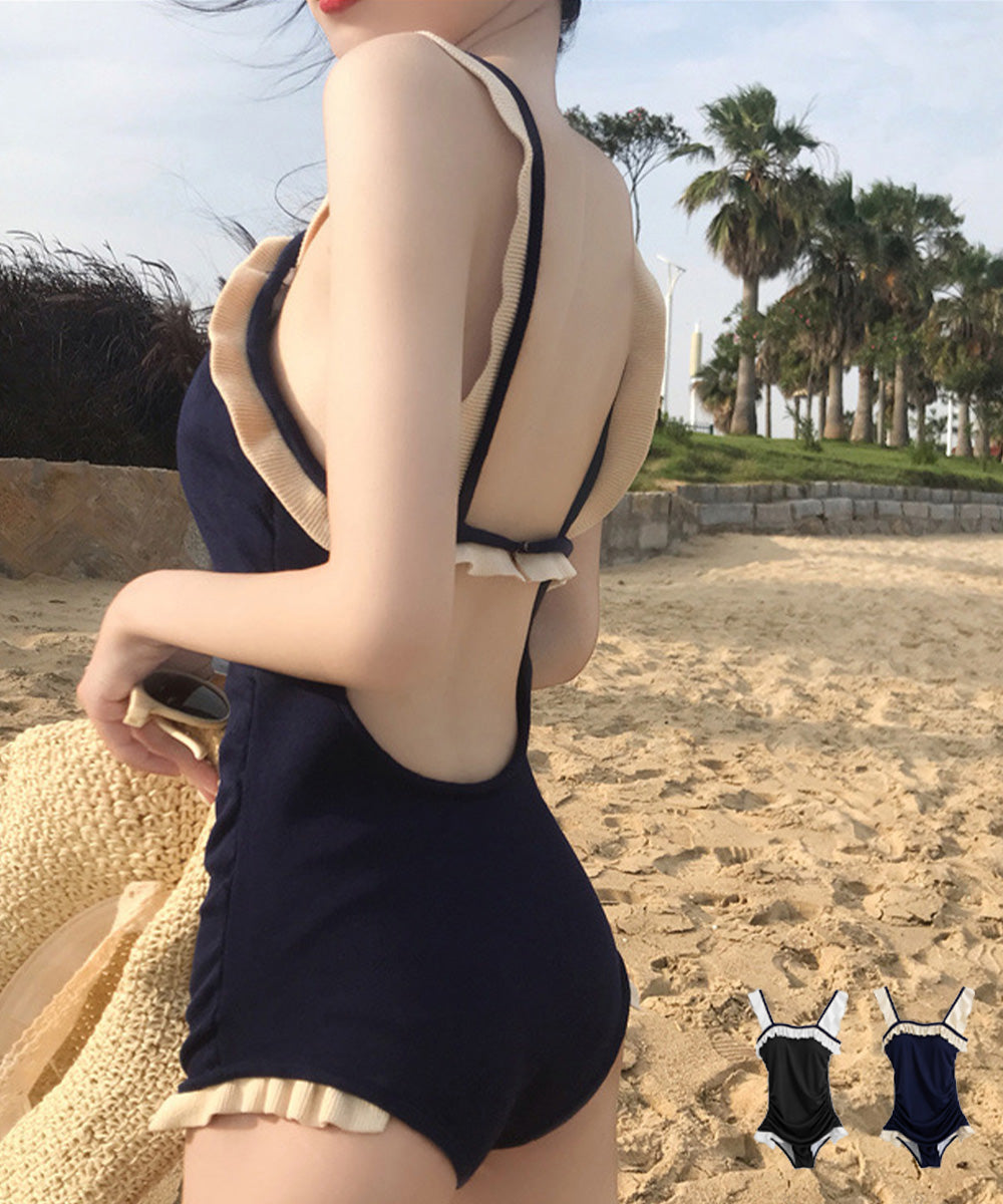 ワンピース水着 レディースモノキニ韓国風