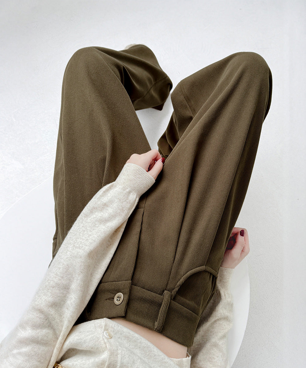 コーデュロイパンツレディースワイドパンツ