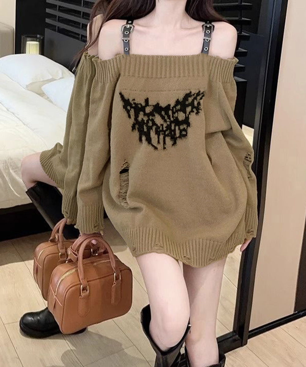 オフショルニットミニワンピース ダメージ 詳細画像17
