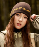 ロゴニット帽ビーニー防寒ユニセックス秋冬 詳細画像11