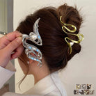 ウェーブヘアクリップ 韓国バンスクリップ