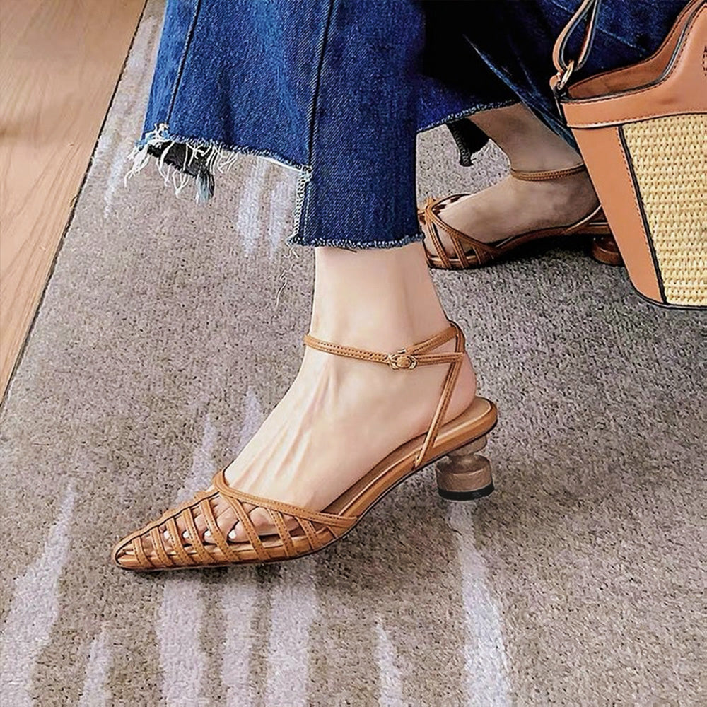 ポインテッドトゥ グルカサンダル レトロ 詳細画像15