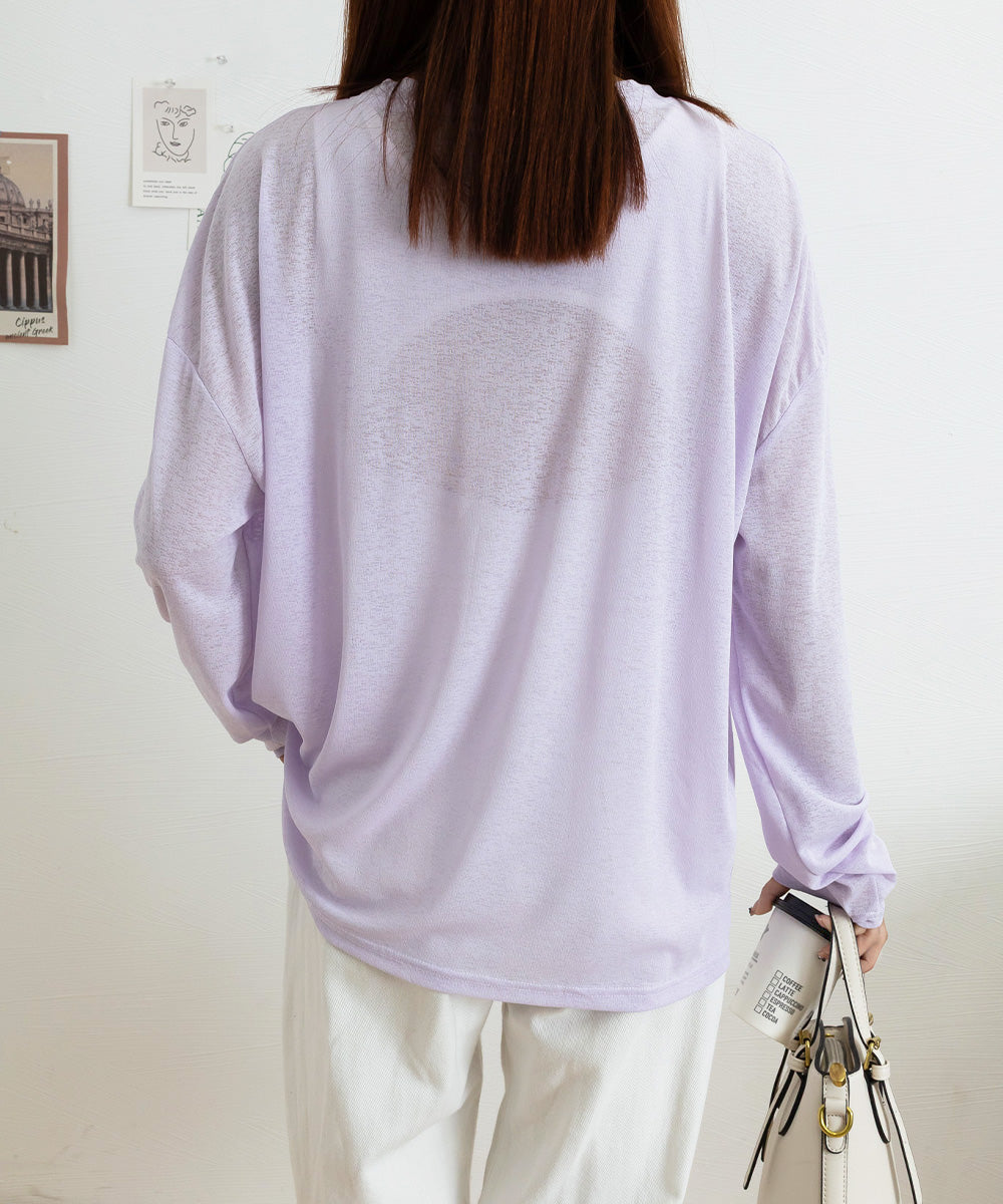 シアートップス重ね着クルーネックTシャツ 詳細画像21