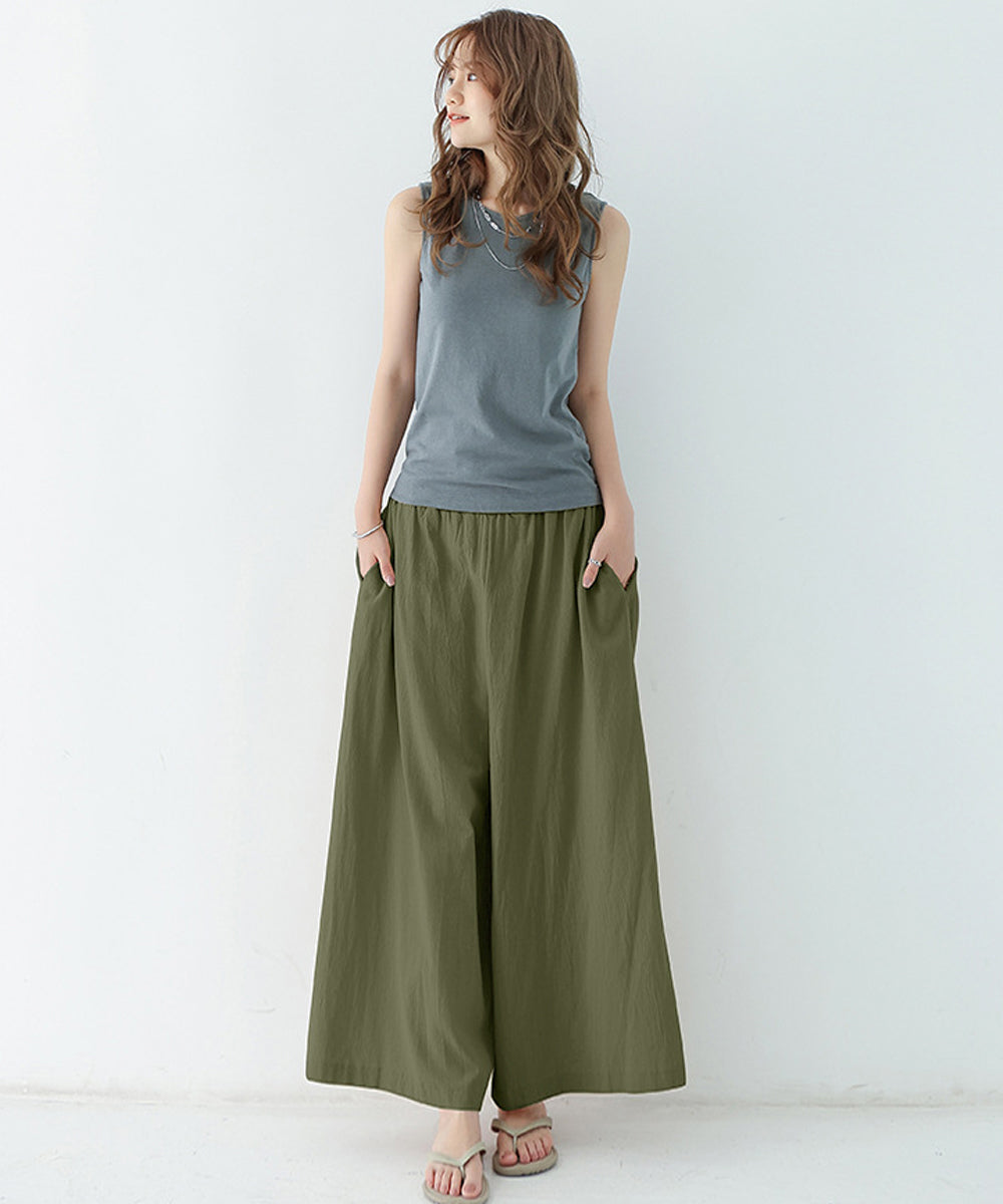 リラックスワイドパンツ キュロットパンツ