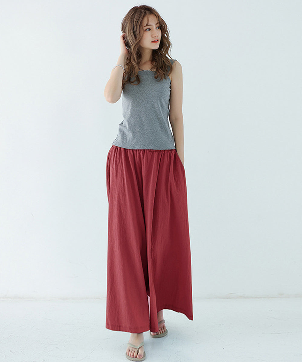 リラックスワイドパンツ キュロットパンツ