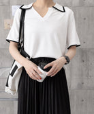 半袖 ポロシャツ レディース ニット夏服 詳細画像22