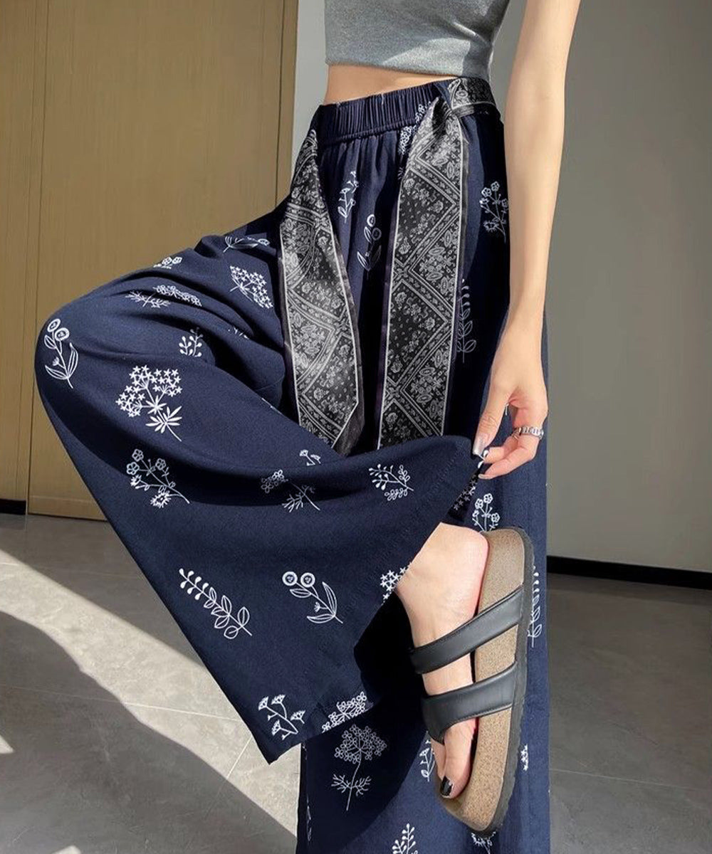 スカーフ付きハイウエストワイドパンツ春夏