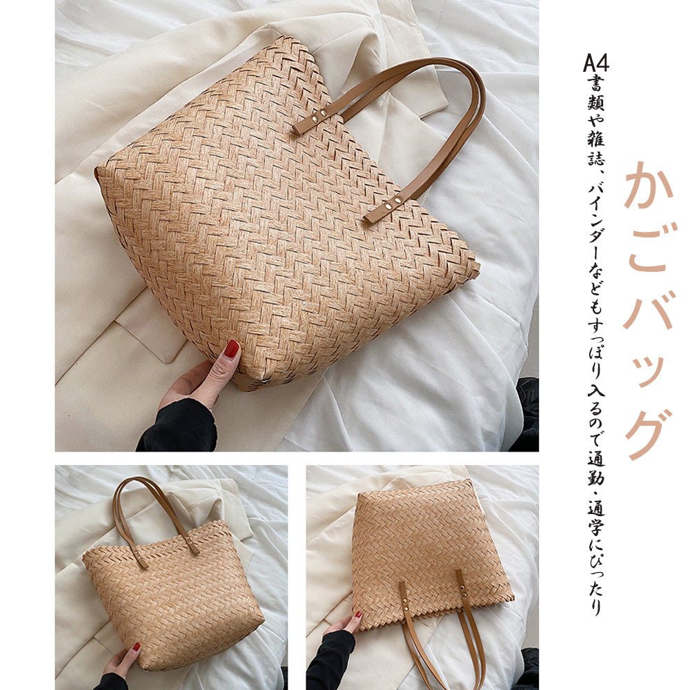 かごバッグ 夏 レディース トートバッグ 詳細画像15