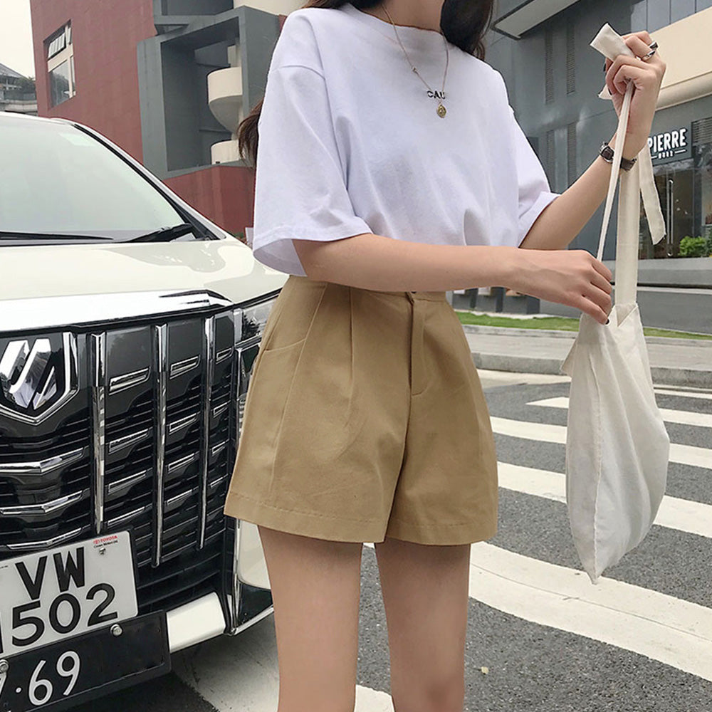 ハイウエスト ショートパンツ レディース 詳細画像13