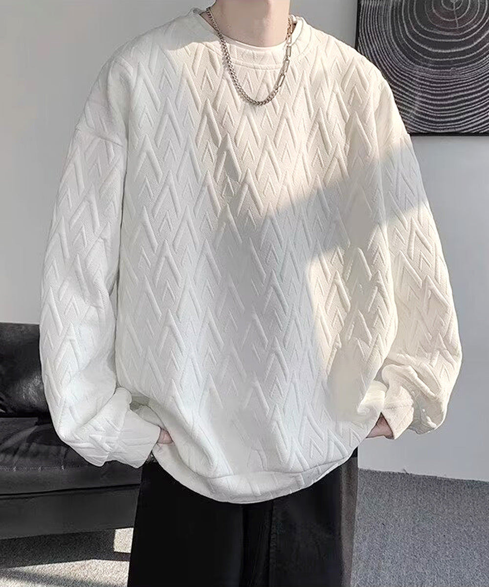 メンズTシャツ クルーネックスウェット ホワイト
